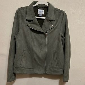 Old Navy Moto Olive Green Jacket! Super Soft material!